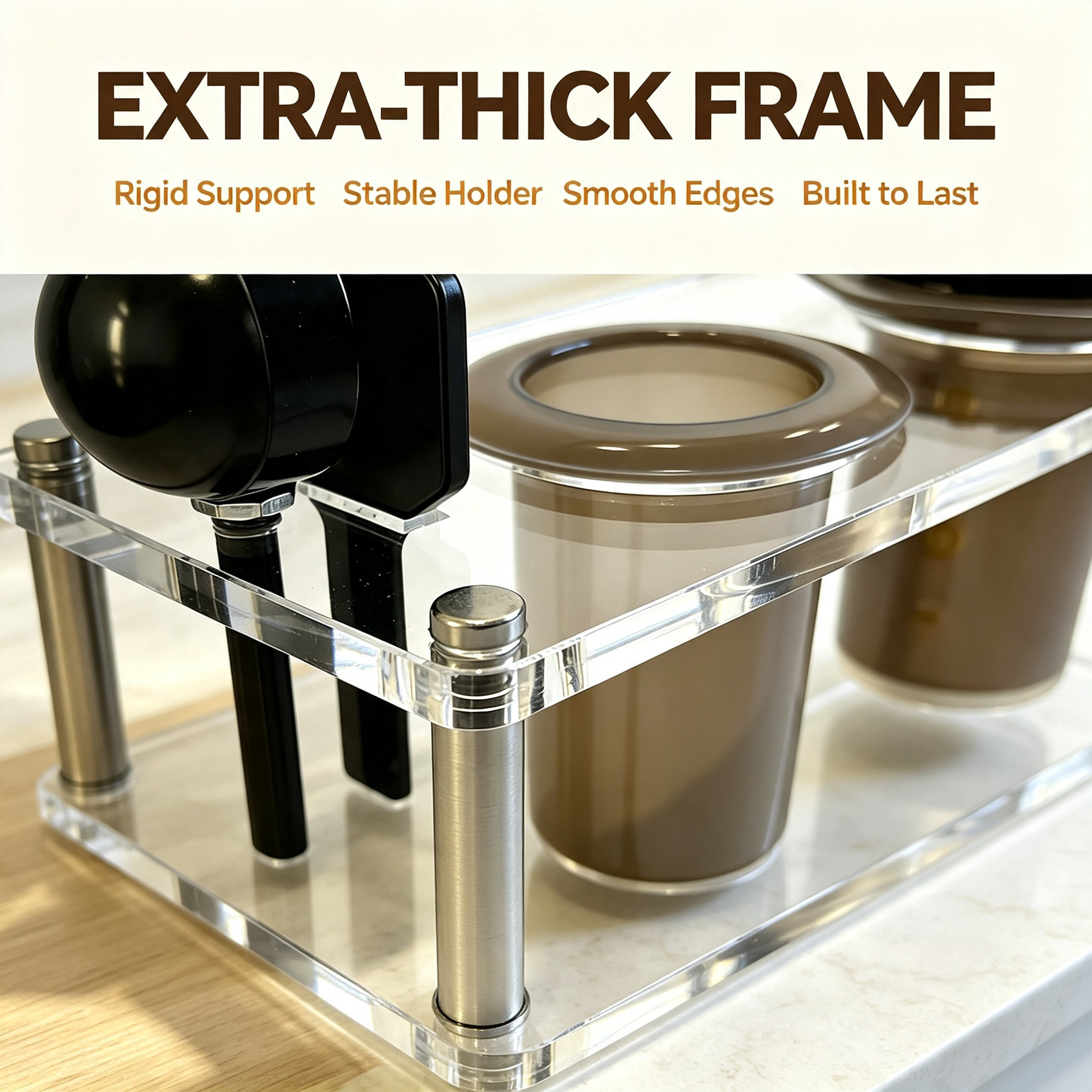 Clear Coffee Storage Rack