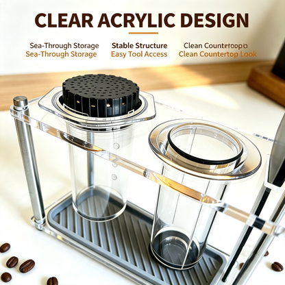 Clear Coffee Storage Rack