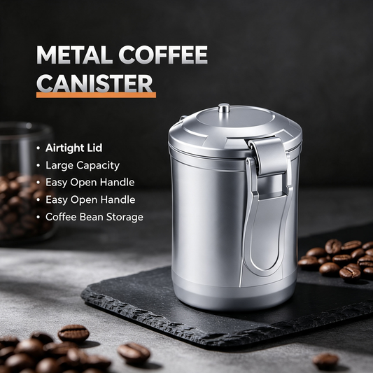 Airtight Metal Coffee Canister