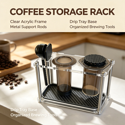Clear Coffee Storage Rack