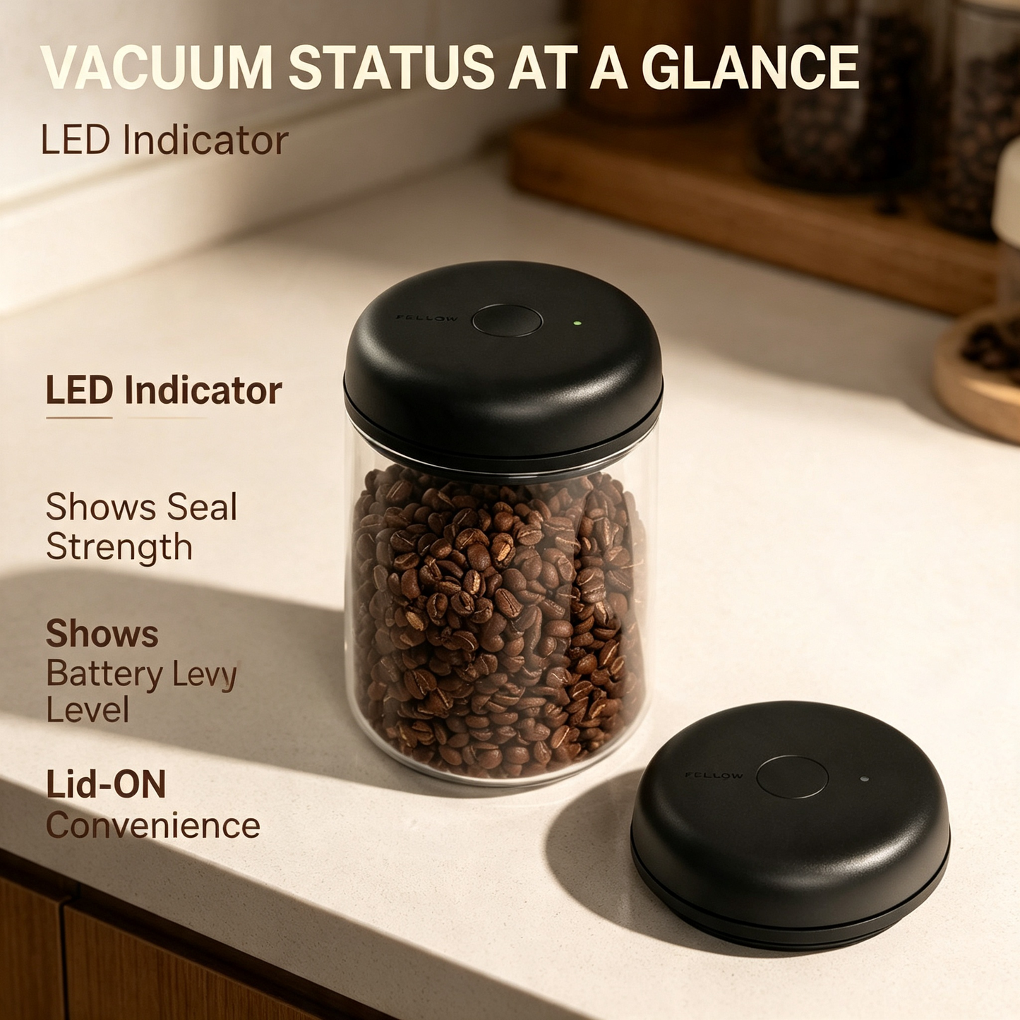 Smart Vacuum Coffee Canister