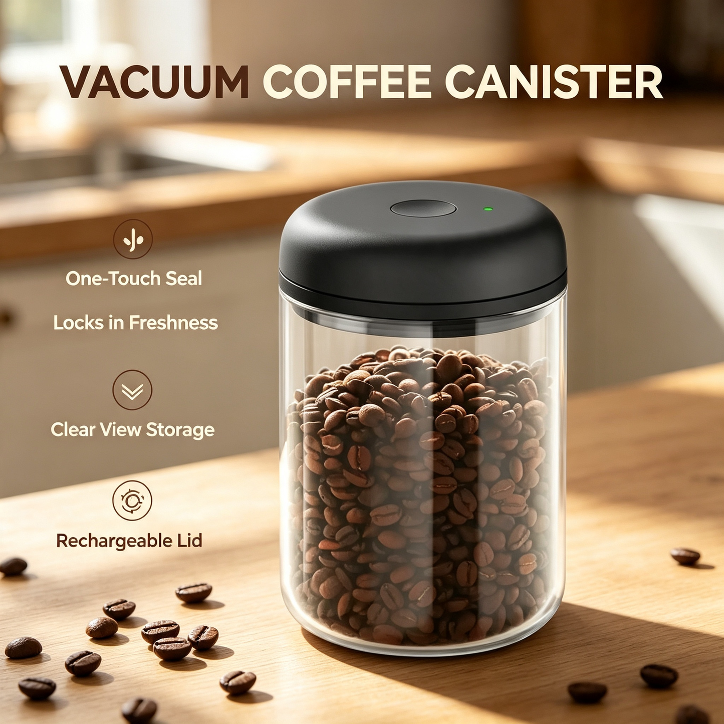 Smart Vacuum Coffee Canister
